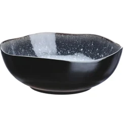 Sale Bjorn 2 Saladiers en Grès Iris bleu foncé - 24x8.5/28.5x10 cm