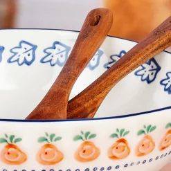 Bjorn 2 Saladiers en Porcelaine Napoli multicolores - 35x17.7x35.3 cm