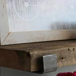 Wooden Art 2 Étagères murales noyer noires - 60x16x14 cm