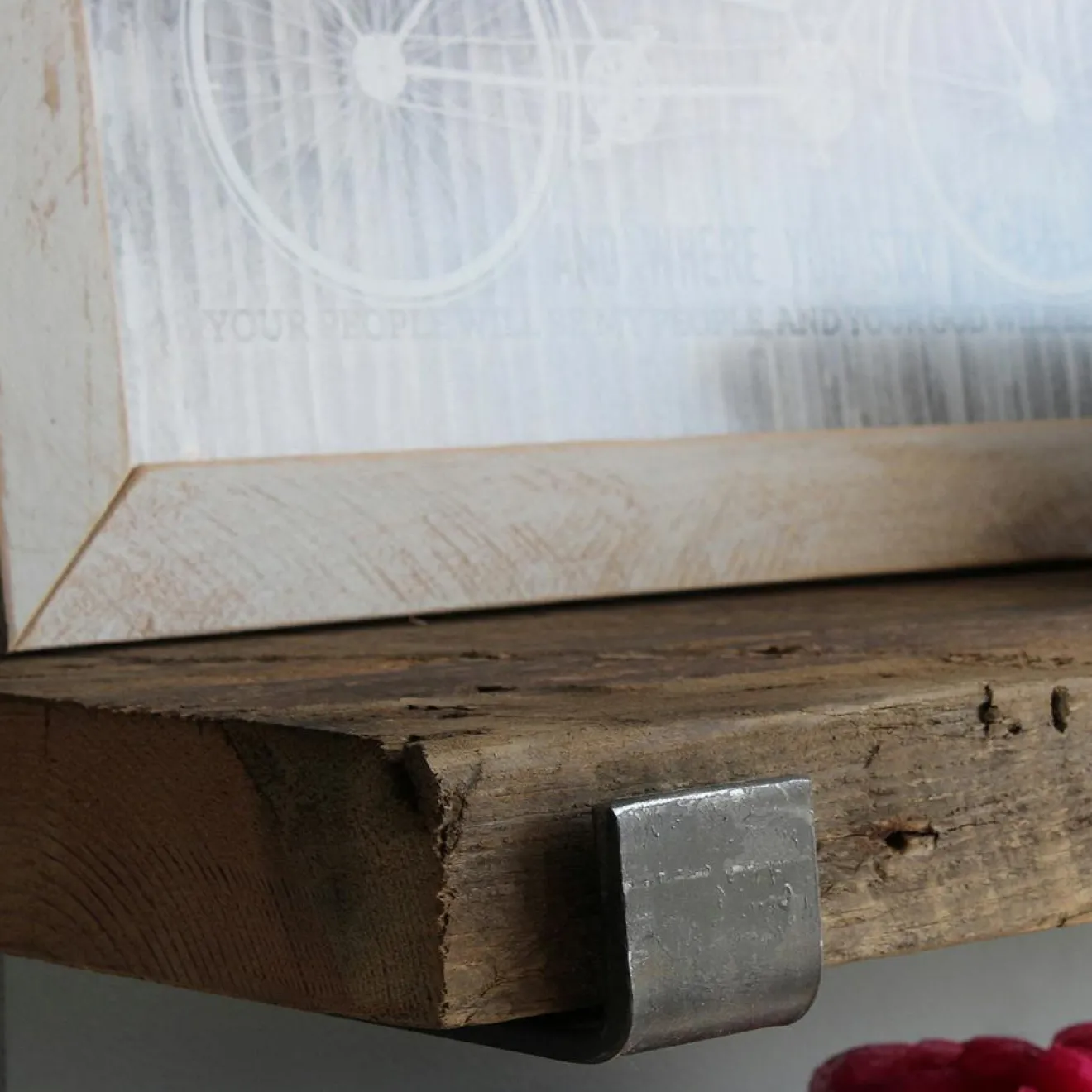 Wooden Art 2 Étagères murales noyer noires - 60x16x14 cm