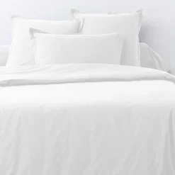 Blanc Passion 2 Taies d'oreiller en Coton blanches