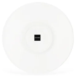 Fauchon 6 Tasses à café + soucoupes en Porcelaine Ligne blanches - 70ml