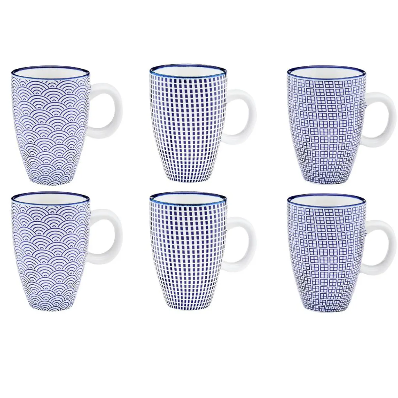 Discount Bjorn 6 Tasses à café Pattern Dark blue bleu foncé - 9 cl