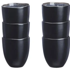 Hot Bjorn 6 Tasses en Grès Iris bleu foncé - 15 cl