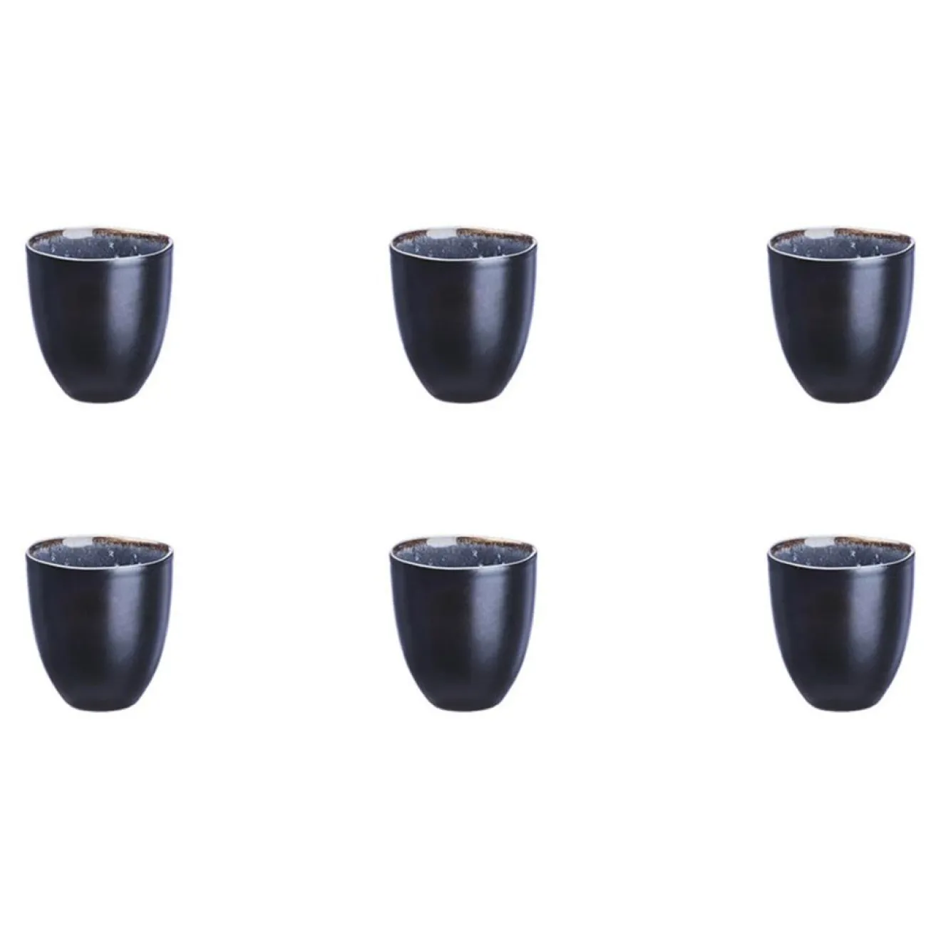 Hot Bjorn 6 Tasses en Grès Iris bleu foncé - 15 cl