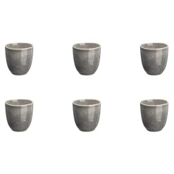 Bjorn 6 Tasses en Grès Stellar gris/anthracite - 15 cl