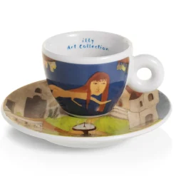 Illy 2 Tasses Espresso en Porcelaine Art Collection Biennale B multicolores - 55 ml