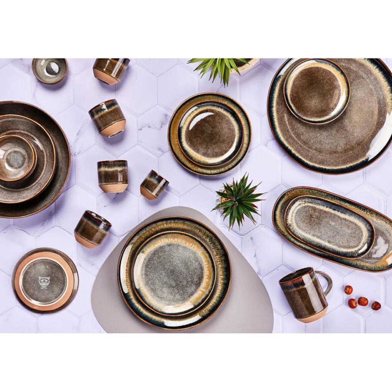 Best Bjorn 6 Tasses Genesis marron volcanique - 15 cl