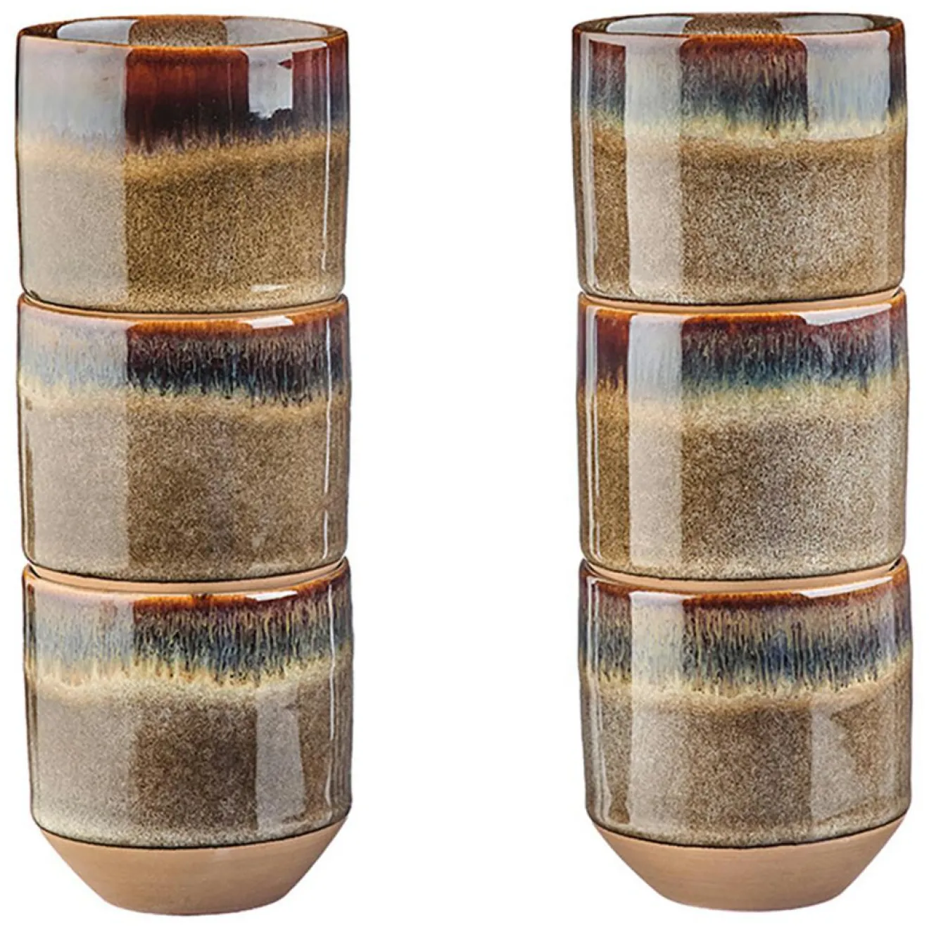 Best Bjorn 6 Tasses Genesis marron volcanique - 15 cl