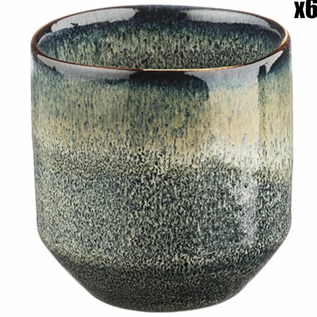 Hot Bjorn 6 Tasses Genesis bleu/gris kaki - 15 cl