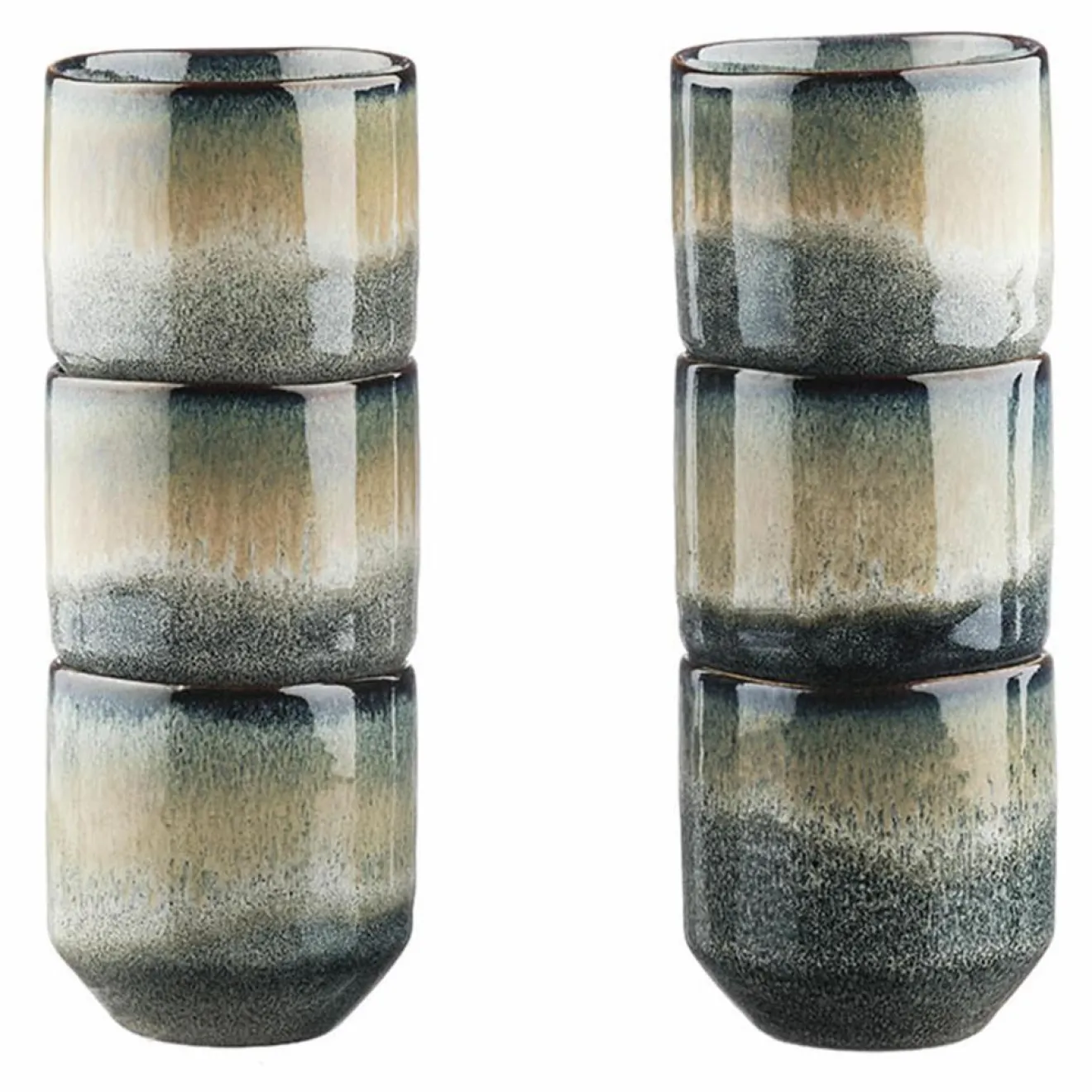 Hot Bjorn 6 Tasses Genesis bleu/gris kaki - 15 cl