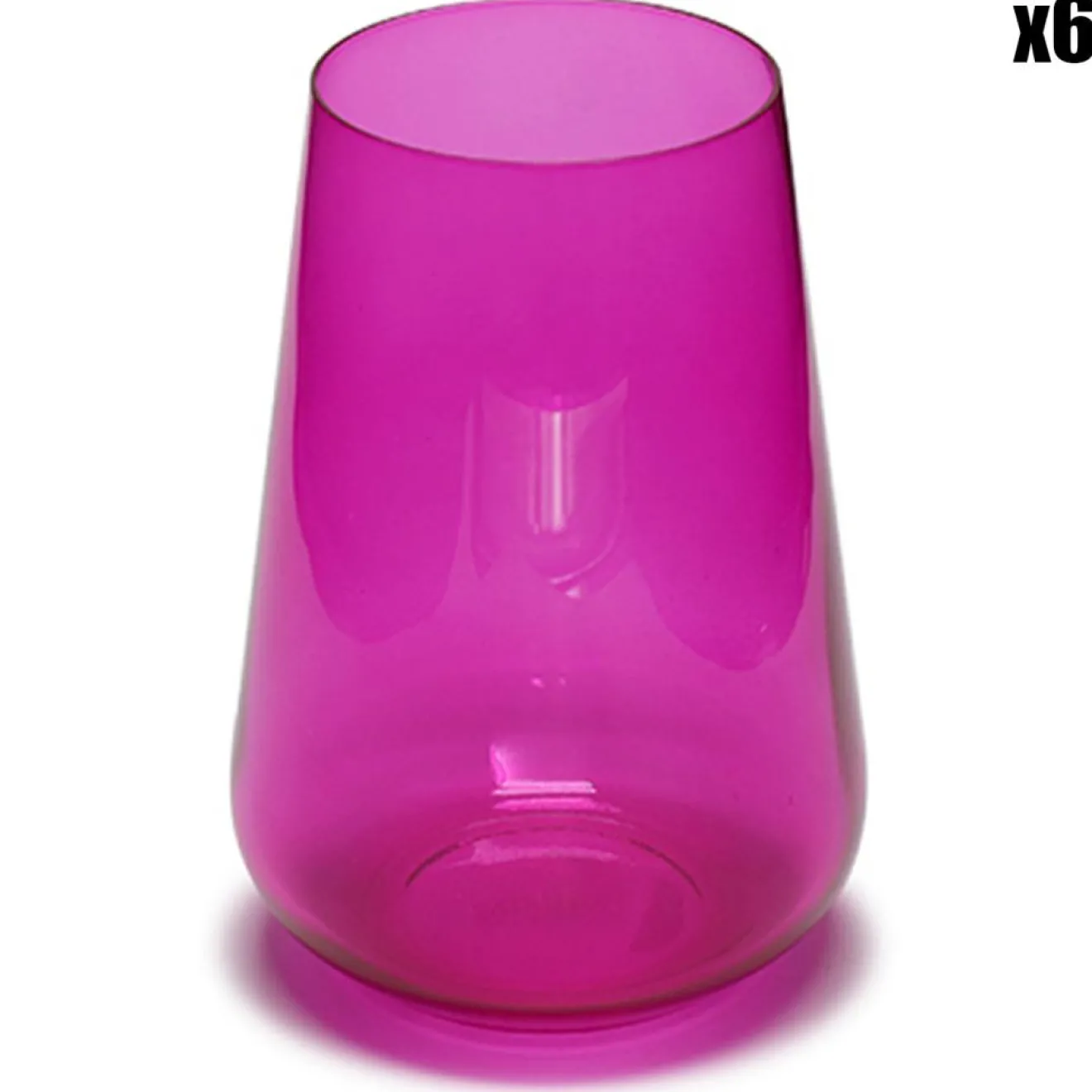 Sale Fauchon 6 Verres à eau magenta - 380ml
