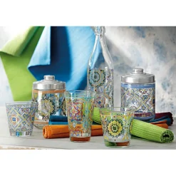 Cosy & Trendy 3 Verres à eau Valencia multicolores - 31cl