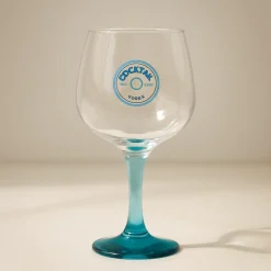 Novastyl 2 Verres À PiedCocktail 73Cl En VerreTransparent Pied Bleu