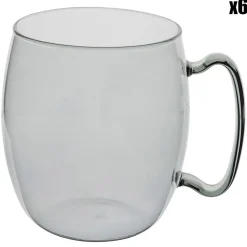 Sale Cosy Moments 6 Verres avec anse Moscow Mule noir/transparent - 50cl