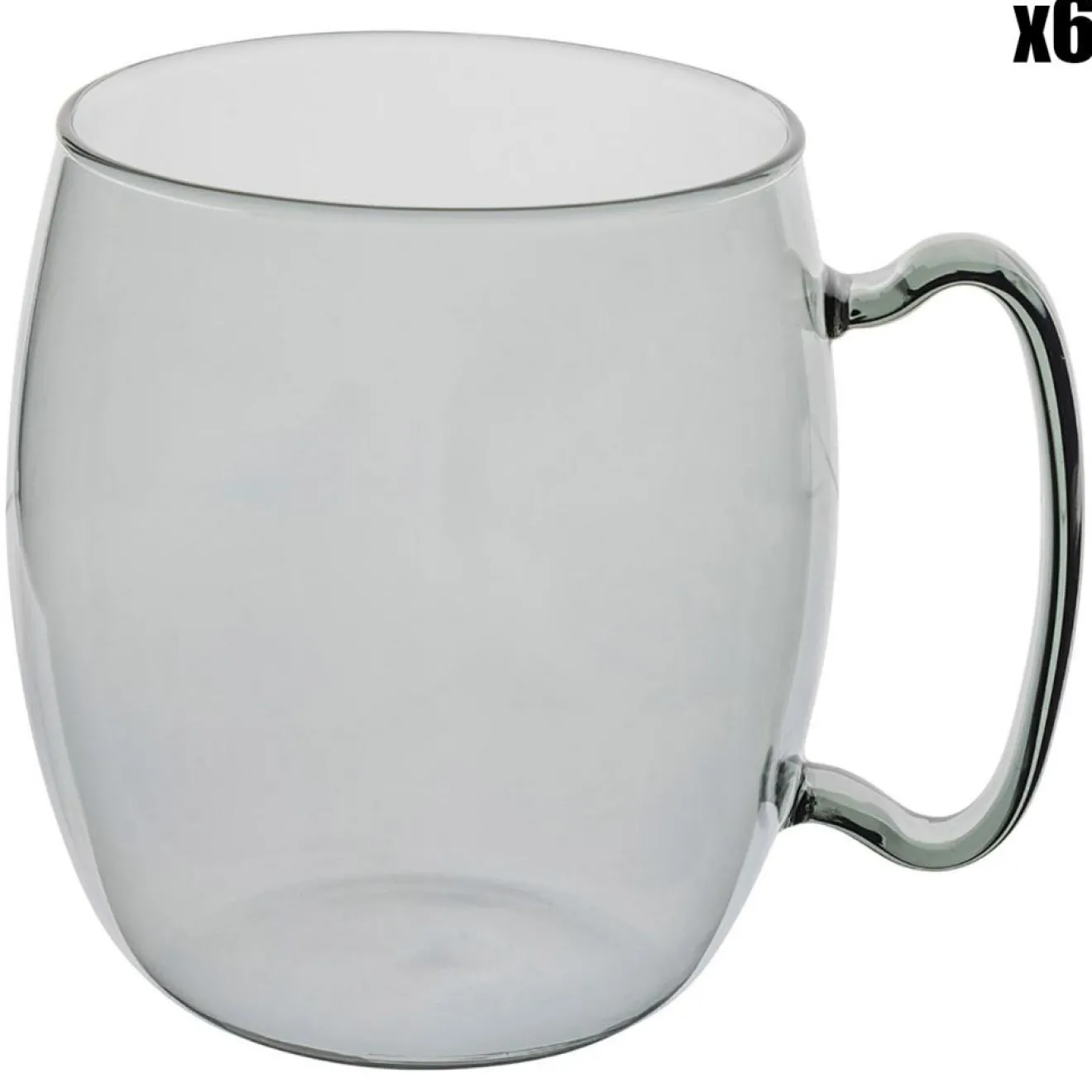 Sale Cosy Moments 6 Verres avec anse Moscow Mule noir/transparent - 50cl