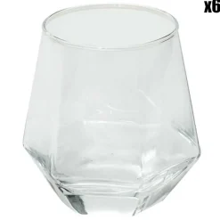 Home Deco Factory 6 Verres forme diamant transparents - 30 cl