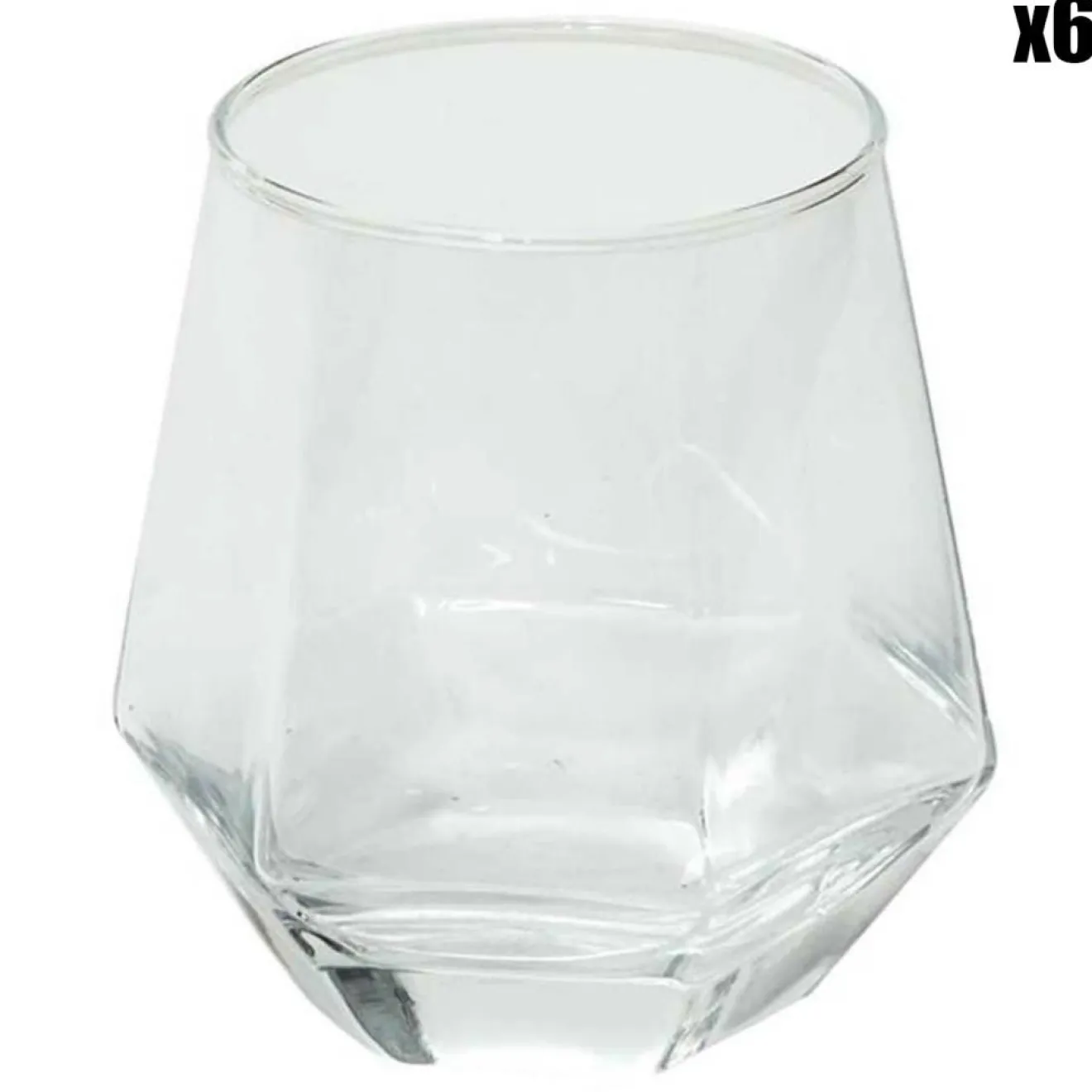 Home Deco Factory 6 Verres forme diamant transparents - 30 cl