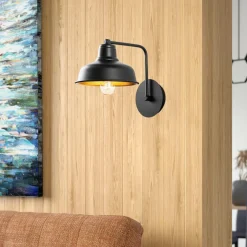 Opviq Applique murale Berceste noire - 19x27x24 cm