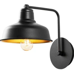 Opviq Applique murale Berceste noire - 19x27x24 cm