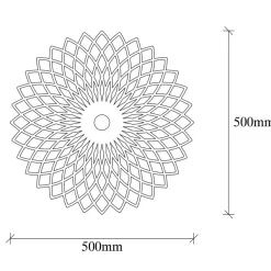 Outlet Opviq Applique murale Fellini cuivre - 50x12x50 cm
