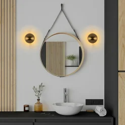 Opviq Applique murale Fungal dorée - D.16 cm