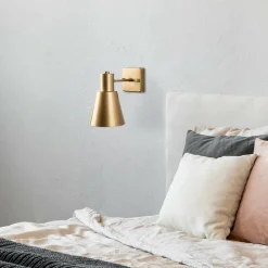 Opviq Applique murale Funnel dorée - 14x24x21 cm