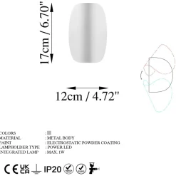 Clearance Sheen Applique murale Heybe chromé - 17x12x13 cm