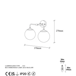 Hot Opviq Applique murale Horn dorée - 91x25x49-129 cm
