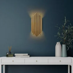 Opviq Applique murale Kara dorée - 18x40 cm