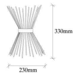 Sheen Applique murale Kirpi dorée - 23x16x33 cm