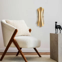 Sheen Applique murale Linea dorée - 17x16x48 cm