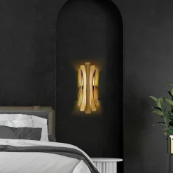 Sheen Applique murale Linea dorée - 17x16x48 cm