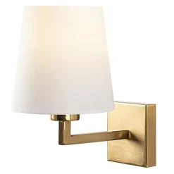 Opviq Applique murale Profil doré/blanc - 18x24x30 cm