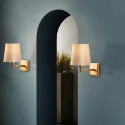 New Opviq Applique murale Profil doré/crème - 18x24x30 cm