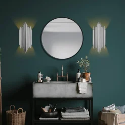 Hot Opviq Applique murale Reis chrome - 18x40x8 cm