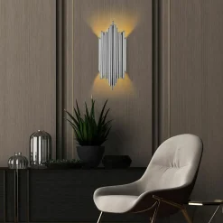 Hot Opviq Applique murale Reis chrome - 18x40x8 cm