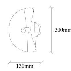 Sale Sheen Applique murale Sivani noir/doré - 17x13x30 cm