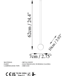 Sale Sheen Applique murale Sword dorée - 62x10x7 cm