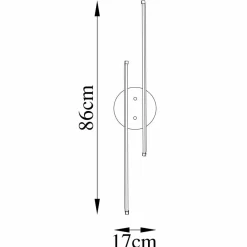 Opviq Applique murale Umut dorée - 17x86 cm
