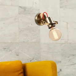 Opviq Applique murale Vaveyla dorée - 12x17x13 cm