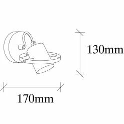 Opviq Applique murale Vaveyla dorée - 12x17x13 cm