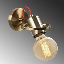 Opviq Applique murale Vaveyla dorée - 12x17x13 cm