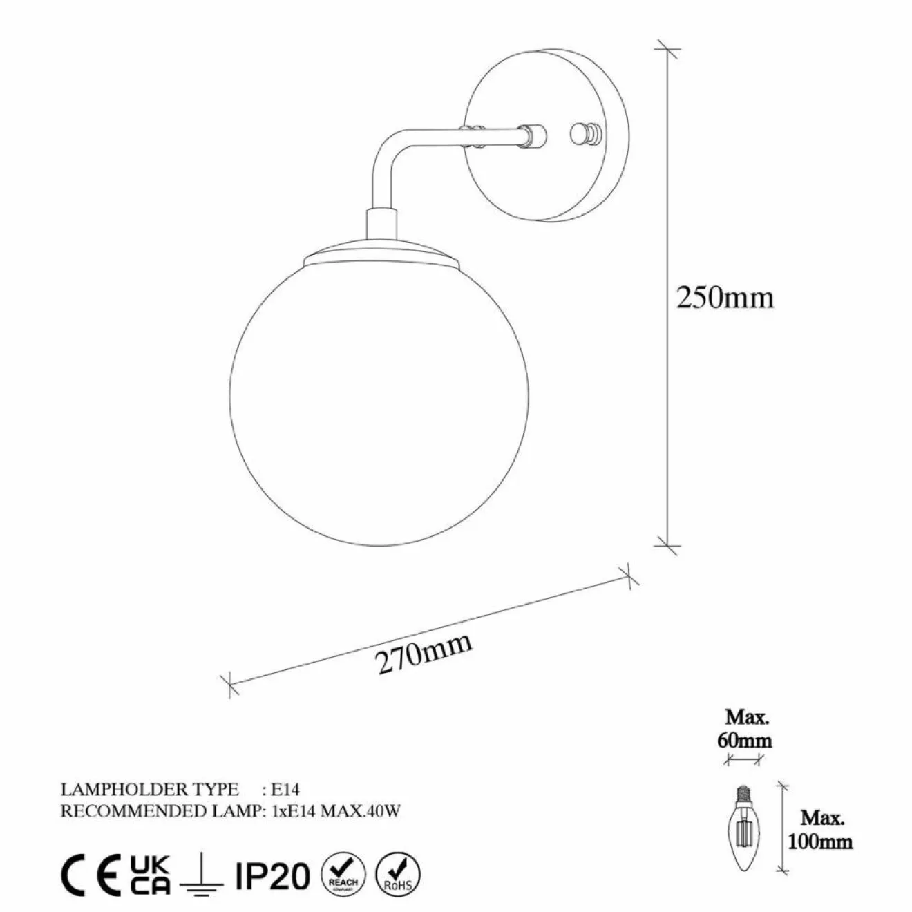 Opviq Applique murale Viran dorée vintage - 15x27x25 cm