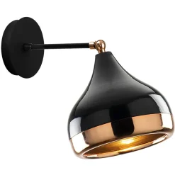 Opviq Applique Murale Yildo noir/cuivre - 17x28x28 cm