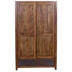 Bois & Chiffons Armoire Lisboa ii Marron - 120x58x200 cm
