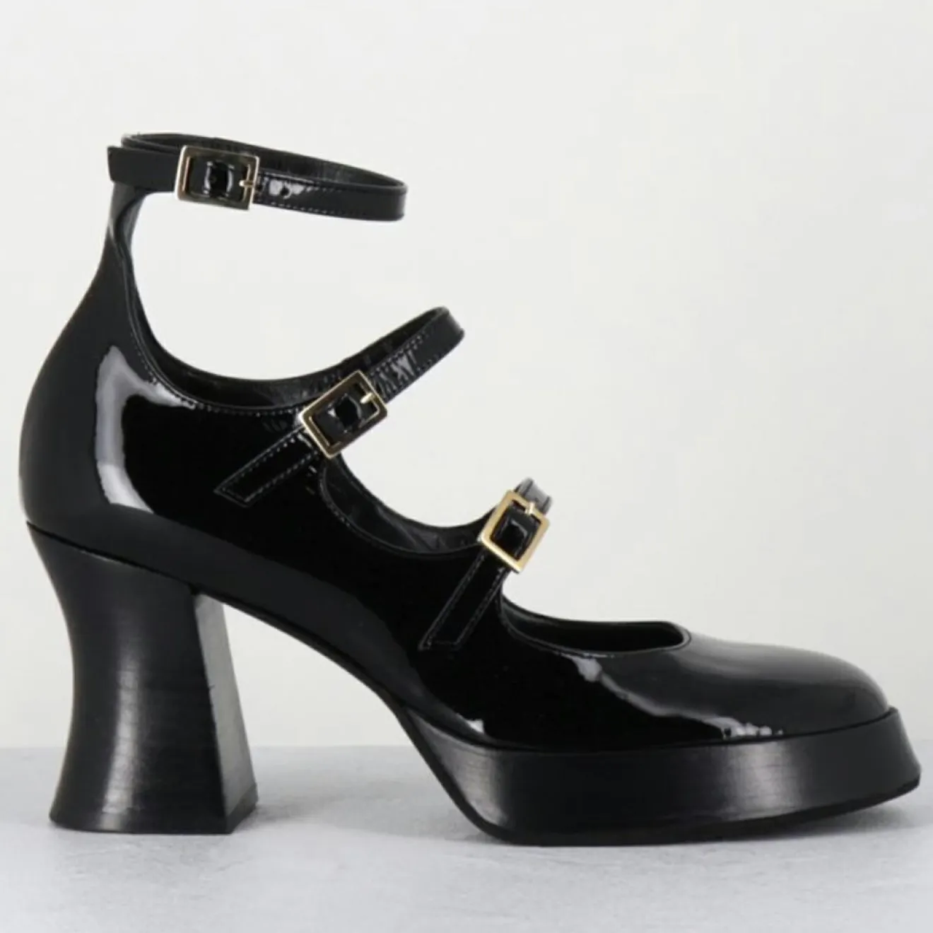 Femme Garrice Lab Babies en Cuir galan noires - Talon : 7.5cm