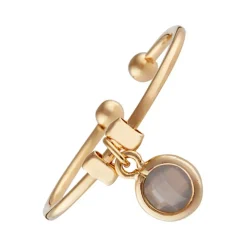 Femme Moonstone Bague ajustable Norah Agate en laiton doré