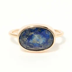 Hot Moonstone Bague Alana Lapis en laiton doré