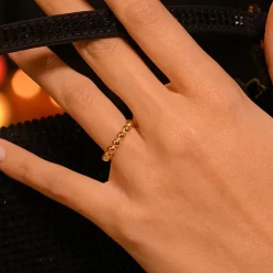 Discount By Rafaella Bague Alberta en Argent doré